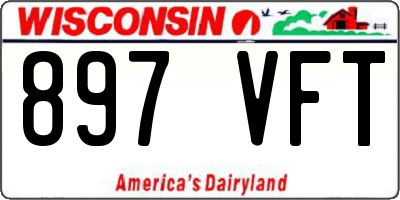 WI license plate 897VFT