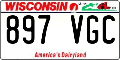 WI license plate 897VGC