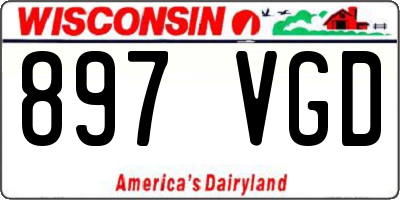 WI license plate 897VGD