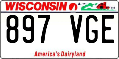 WI license plate 897VGE