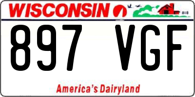 WI license plate 897VGF