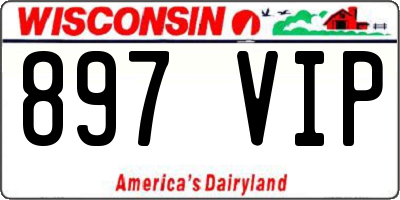 WI license plate 897VIP