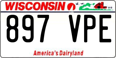 WI license plate 897VPE