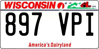 WI license plate 897VPI