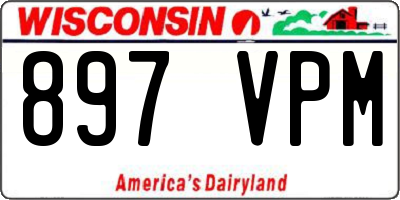 WI license plate 897VPM