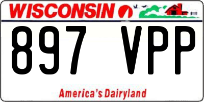 WI license plate 897VPP