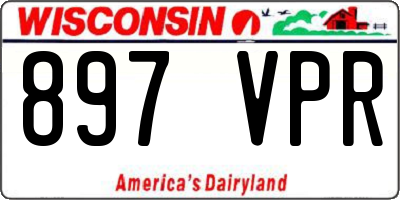 WI license plate 897VPR