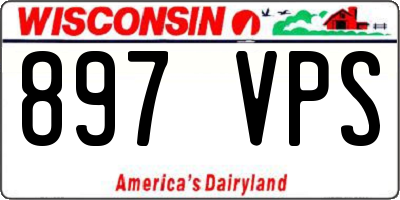 WI license plate 897VPS