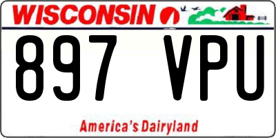 WI license plate 897VPU