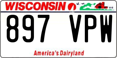 WI license plate 897VPW