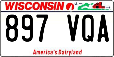 WI license plate 897VQA