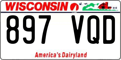 WI license plate 897VQD