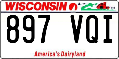 WI license plate 897VQI