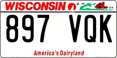 WI license plate 897VQK