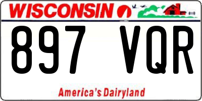 WI license plate 897VQR