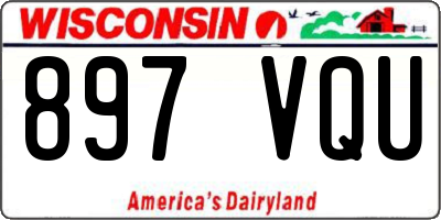 WI license plate 897VQU