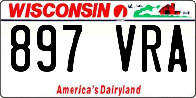 WI license plate 897VRA