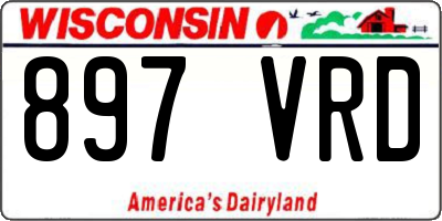 WI license plate 897VRD