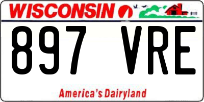 WI license plate 897VRE