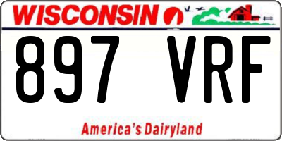 WI license plate 897VRF