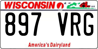 WI license plate 897VRG