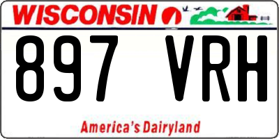 WI license plate 897VRH