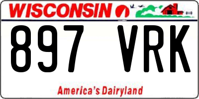 WI license plate 897VRK