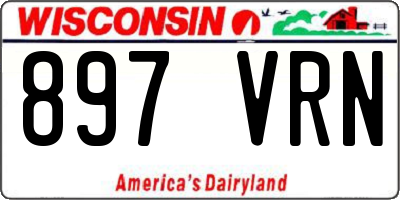 WI license plate 897VRN