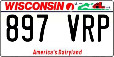 WI license plate 897VRP