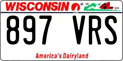 WI license plate 897VRS