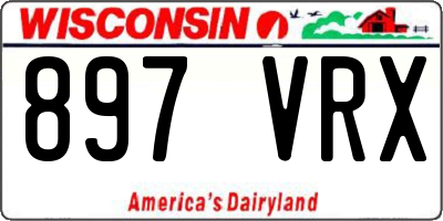 WI license plate 897VRX