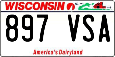 WI license plate 897VSA