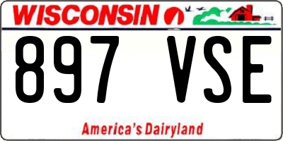 WI license plate 897VSE