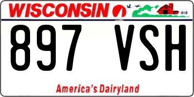 WI license plate 897VSH