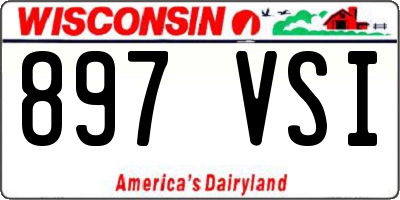 WI license plate 897VSI