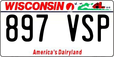 WI license plate 897VSP
