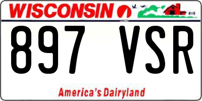 WI license plate 897VSR