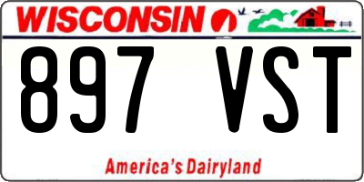 WI license plate 897VST