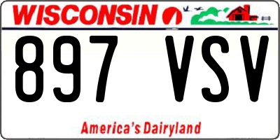WI license plate 897VSV
