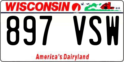 WI license plate 897VSW