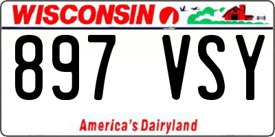 WI license plate 897VSY