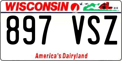 WI license plate 897VSZ