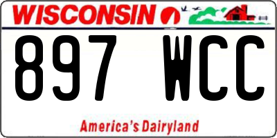 WI license plate 897WCC