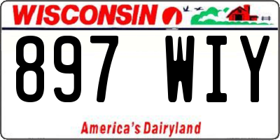 WI license plate 897WIY