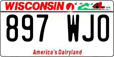 WI license plate 897WJO