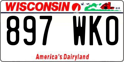 WI license plate 897WKO