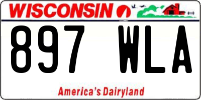 WI license plate 897WLA