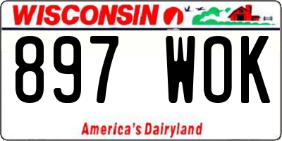 WI license plate 897WOK