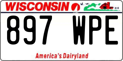 WI license plate 897WPE