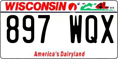 WI license plate 897WQX